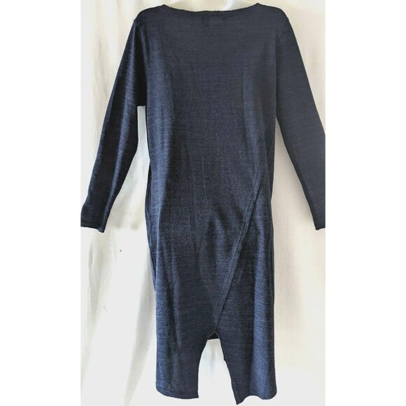 Moth Anthropologie Women Sweater Dress Navy Knit Hi-Lo Assimertic Size S - Picture 2 of 9